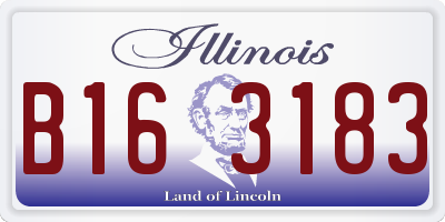 IL license plate B163183