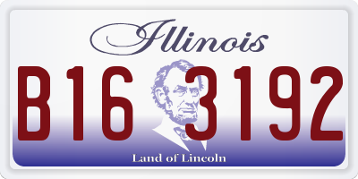 IL license plate B163192