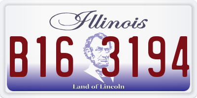 IL license plate B163194
