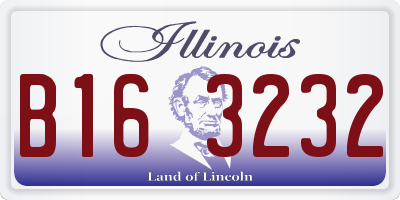 IL license plate B163232