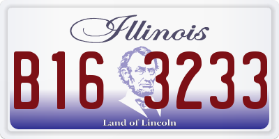 IL license plate B163233