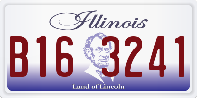 IL license plate B163241