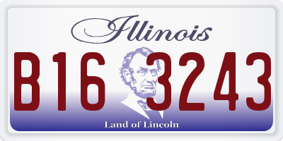 IL license plate B163243
