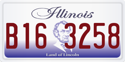 IL license plate B163258