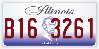 IL license plate B163261