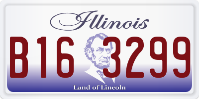 IL license plate B163299