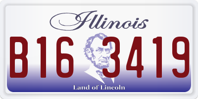 IL license plate B163419