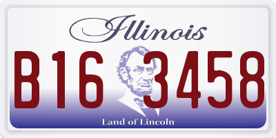 IL license plate B163458