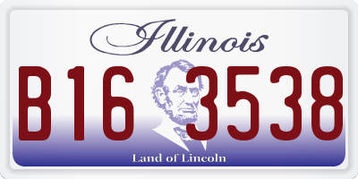 IL license plate B163538