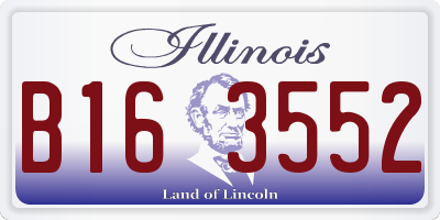 IL license plate B163552