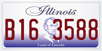 IL license plate B163588