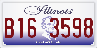 IL license plate B163598