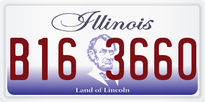 IL license plate B163660