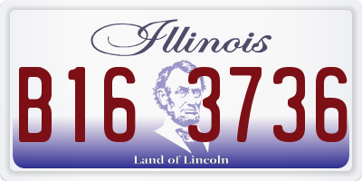 IL license plate B163736
