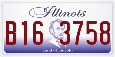 IL license plate B163758