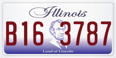 IL license plate B163787