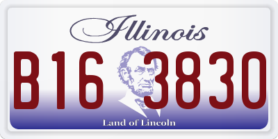 IL license plate B163830