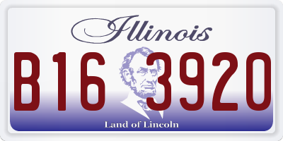 IL license plate B163920