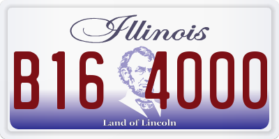 IL license plate B164000
