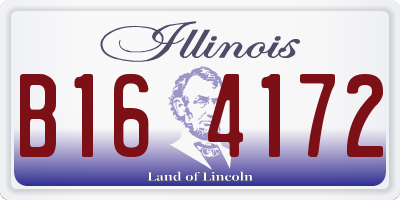 IL license plate B164172