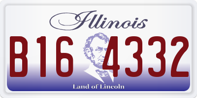 IL license plate B164332