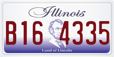 IL license plate B164335