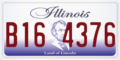 IL license plate B164376