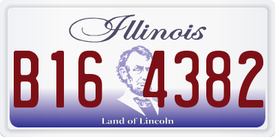 IL license plate B164382