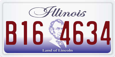 IL license plate B164634