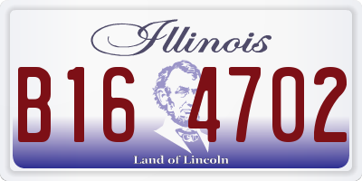 IL license plate B164702