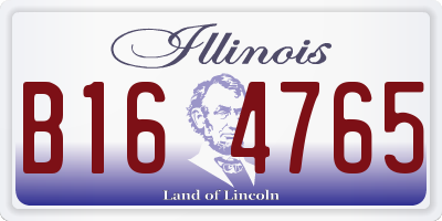IL license plate B164765