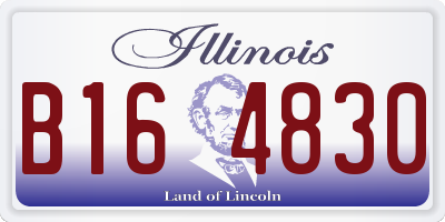 IL license plate B164830