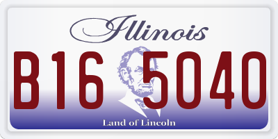 IL license plate B165040