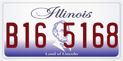 IL license plate B165168
