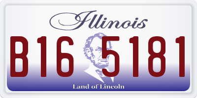 IL license plate B165181