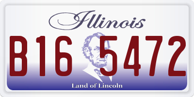 IL license plate B165472