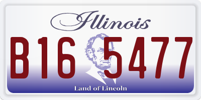 IL license plate B165477