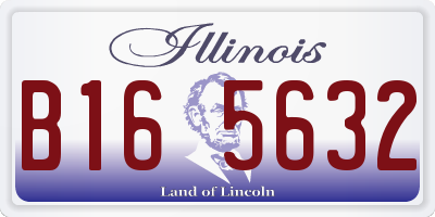 IL license plate B165632