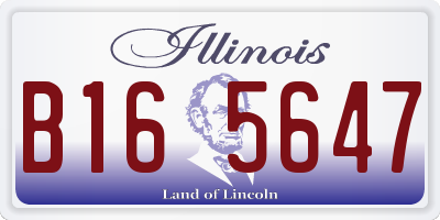 IL license plate B165647