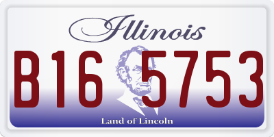 IL license plate B165753