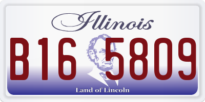 IL license plate B165809