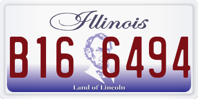 IL license plate B166494