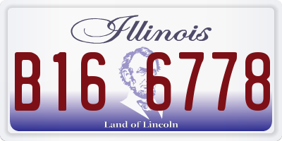 IL license plate B166778