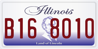 IL license plate B168010