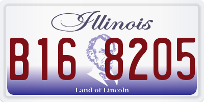 IL license plate B168205