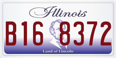 IL license plate B168372