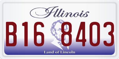 IL license plate B168403
