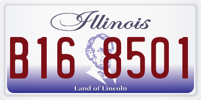 IL license plate B168501