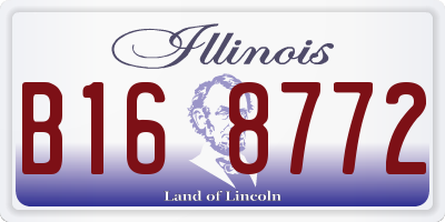 IL license plate B168772
