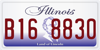 IL license plate B168830